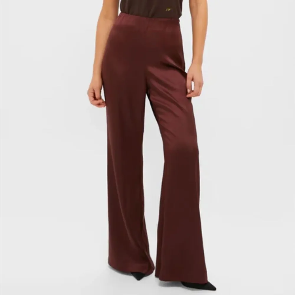 TUCKERNUCK Chocolate Satin Deja Pants S